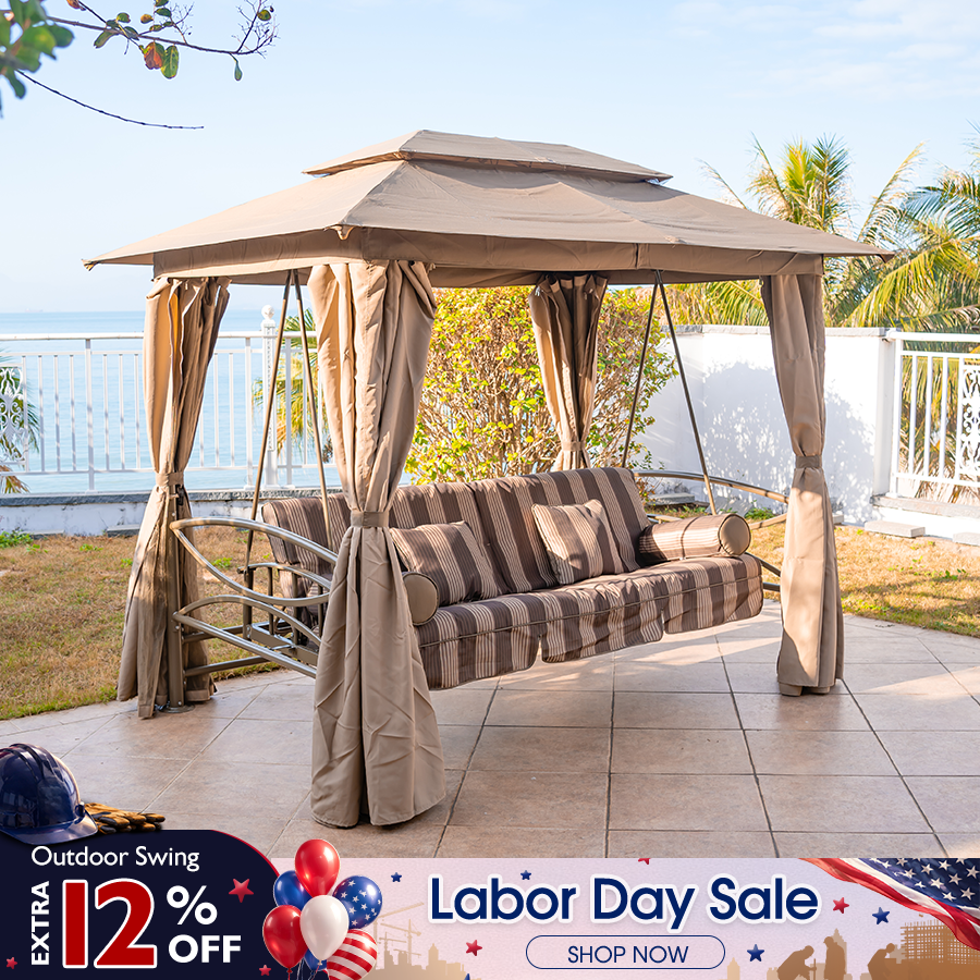 kettler avance outdoor swing seat with canopy PURPLE LEAF 3 Person Patio Porch Gazebo Netting & Gazebo Curtains with Swings for Adults Color:MT GL GOLD WHITE TOOLIOM Chainsaw Helmet with Relax in modern comfort Size_Youth