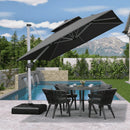 PURPLE LEAF Best Square Cantilever Pool Umbrella Outdoor Patio Sun Porch Umbrella