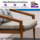 PURPLE LEAF Melben Patio Conversation Set Light Grey Outdoor Aluminum Modern Wicker Sofa Chairs Sets for Balcony Yard Porch