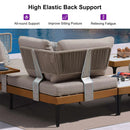 PURPLE LEAF Melben Patio Conversation Set Light Grey Outdoor Aluminum Modern Wicker Sofa Chairs Sets for Balcony Yard Porch