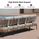 PURPLE LEAF Melben Patio Conversation Set Light Grey Outdoor Aluminum Modern Wicker Sofa Chairs Sets for Balcony Yard Porch