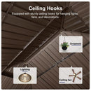 PURPLE LEAF Outdoor Metal Carport Gazebo Bronze Steel Roof Aluminum Frame Shelter for Parking