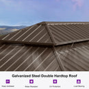 PURPLE LEAF Outdoor Metal Carport Gazebo Bronze Steel Roof Aluminum Frame Shelter for Parking