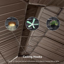 PURPLE LEAF Outdoor Metal Carport Gazebo Bronze Steel Roof Aluminum Frame Shelter for Parking