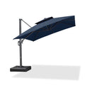 PURPLE LEAF SUNBRELLA Cantilever Umbrella Grey Aluminum Patio Umbrella