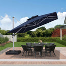 Clearance - PURPLE LEAF OPEN BOX Large Square Patio Cantilever Umbrella for Garden Pool Porch