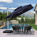 Clearance - PURPLE LEAF OPEN BOX Large Square Patio Cantilever Umbrella for Garden Pool Porch