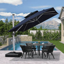 PURPLE LEAF Best Square Cantilever Pool Umbrella Outdoor Patio Sun Porch Umbrella