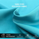 Turquoise blue polyester umbrella fabric, UV50+, fade-resistant, water-repellent, and tear-resistant.