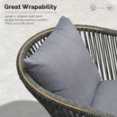 【Outdoor Idea】PURPLE LEAF Patio Gazebo with Aluminum Frame Grey Dining Sets-Bundle Set - Purple Leaf Garden