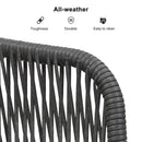 【Outdoor Idea】PURPLE LEAF Patio Gazebo with Aluminum Frame Grey Dining Sets-Bundle Set - Purple Leaf Garden