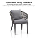 【Outdoor Idea】PURPLE LEAF Patio Gazebo with Aluminum Frame Grey Dining Sets-Bundle Set - Purple Leaf Garden