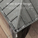 【Outdoor Idea】PURPLE LEAF Patio Gazebo with Aluminum Frame Grey Dining Sets-Bundle Set - Purple Leaf Garden