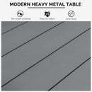 【Outdoor Idea】PURPLE LEAF Patio Gazebo with Aluminum Frame Grey Dining Sets-Bundle Set - Purple Leaf Garden