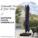 【Outdoor Idea】PURPLE LEAF Patio Umbrellas, Outdoor Patio Umbrella with Base, Navy - Purple Leaf Garden
