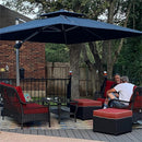 【Outdoor Idea】PURPLE LEAF Patio Umbrellas, Outdoor Patio Umbrella with Base, Navy - Purple Leaf Garden
