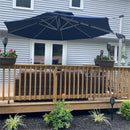 【Outdoor Idea】PURPLE LEAF Patio Umbrellas, Outdoor Patio Umbrella with Base, Navy - Purple Leaf Garden