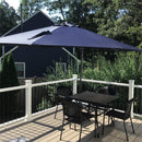 【Outdoor Idea】PURPLE LEAF Patio Umbrellas, Outdoor Patio Umbrella with Base, Navy - Purple Leaf Garden