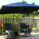 【Outdoor Idea】PURPLE LEAF Patio Umbrellas, Outdoor Patio Umbrella with Base, Navy - Purple Leaf Garden