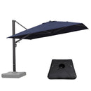 【Outdoor Idea】PURPLE LEAF Patio Umbrellas, Outdoor Patio Umbrella with Base, Navy - Purple Leaf Garden