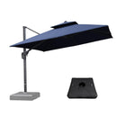 【Outdoor Idea】PURPLE LEAF Patio Umbrellas, Outdoor Patio Umbrella with Base, Navy - Purple Leaf Garden