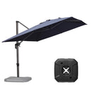 【Outdoor Idea】PURPLE LEAF Patio Umbrellas, Outdoor Patio Umbrella with Base, Navy - Purple Leaf Garden
