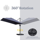 【Outdoor Idea】PURPLE LEAF Patio Umbrellas, Outdoor Patio Umbrella with Base, Navy - Purple Leaf Garden