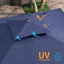 【Outdoor Idea】PURPLE LEAF Patio Umbrellas, Outdoor Patio Umbrella with Base, Navy - Purple Leaf Garden
