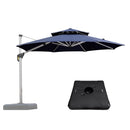 【Outdoor Idea】PURPLE LEAF Patio Umbrellas, Outdoor Patio Umbrella with Base, Navy - Purple Leaf Garden
