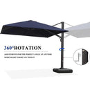 【Outdoor Idea】PURPLE LEAF Patio Umbrellas, Outdoor Patio Umbrella with Base, Navy - Purple Leaf Garden