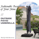 【Outdoor Idea】PURPLE LEAF Porch Umbrellas, Outdoor Patio Umbrella with Base, Grey - Purple Leaf Garden