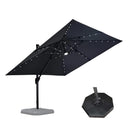 【Outdoor Idea】PURPLE LEAF Porch Umbrellas, Outdoor Patio Umbrella with Base, Grey - Purple Leaf Garden