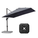 【Outdoor Idea】PURPLE LEAF Porch Umbrellas, Outdoor Patio Umbrella with Base, Grey - Purple Leaf Garden