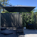 【Outdoor Idea】PURPLE LEAF Porch Umbrellas, Outdoor Patio Umbrella with Base, Grey - Purple Leaf Garden