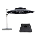【Outdoor Idea】PURPLE LEAF Porch Umbrellas, Outdoor Patio Umbrella with Base, Grey - Purple Leaf Garden