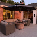 【Outdoor Idea】PURPLE LEAF Porch Umbrellas, Outdoor Patio Umbrella with Base, Grey - Purple Leaf Garden