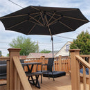 【Outdoor Idea】PURPLE LEAF Porch Umbrellas, Outdoor Patio Umbrella with Base, Grey - Purple Leaf Garden