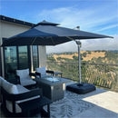 【Outdoor Idea】PURPLE LEAF Porch Umbrellas, Outdoor Patio Umbrella with Base, Grey - Purple Leaf Garden