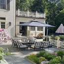 【Outdoor Idea】PURPLE LEAF Porch Umbrellas, Outdoor Patio Umbrella with Base, Grey - Purple Leaf Garden