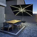 【Outdoor Idea】PURPLE LEAF Porch Umbrellas, Outdoor Patio Umbrella with Base, Grey - Purple Leaf Garden