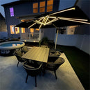 【Outdoor Idea】PURPLE LEAF Porch Umbrellas, Outdoor Patio Umbrella with Base, Grey - Purple Leaf Garden