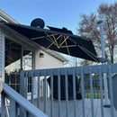 【Outdoor Idea】PURPLE LEAF Porch Umbrellas, Outdoor Patio Umbrella with Base, Grey - Purple Leaf Garden