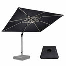 【Outdoor Idea】PURPLE LEAF Porch Umbrellas, Outdoor Patio Umbrella with Base, Grey - Purple Leaf Garden
