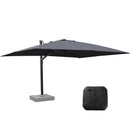 【Outdoor Idea】PURPLE LEAF Porch Umbrellas, Outdoor Patio Umbrella with Base, Grey - Purple Leaf Garden