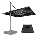 【Outdoor Idea】PURPLE LEAF Porch Umbrellas, Outdoor Patio Umbrella with Base, Grey - Purple Leaf Garden
