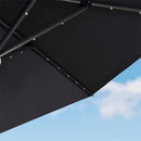 【Outdoor Idea】PURPLE LEAF Porch Umbrellas, Outdoor Patio Umbrella with Base, Grey - Purple Leaf Garden