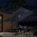 【Outdoor Idea】PURPLE LEAF Porch Umbrellas, Outdoor Patio Umbrella with Base, Grey - Purple Leaf Garden