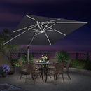 【Outdoor Idea】PURPLE LEAF Porch Umbrellas, Outdoor Patio Umbrella with Base, Grey - Purple Leaf Garden