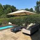 PURPLE LEAF Best Square Cantilever Pool Umbrella Outdoor Patio Sun Porch Umbrella