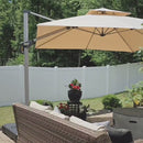Clearance - PURPLE LEAF OPEN BOX Large Square Patio Cantilever Umbrella for Garden Pool Porch